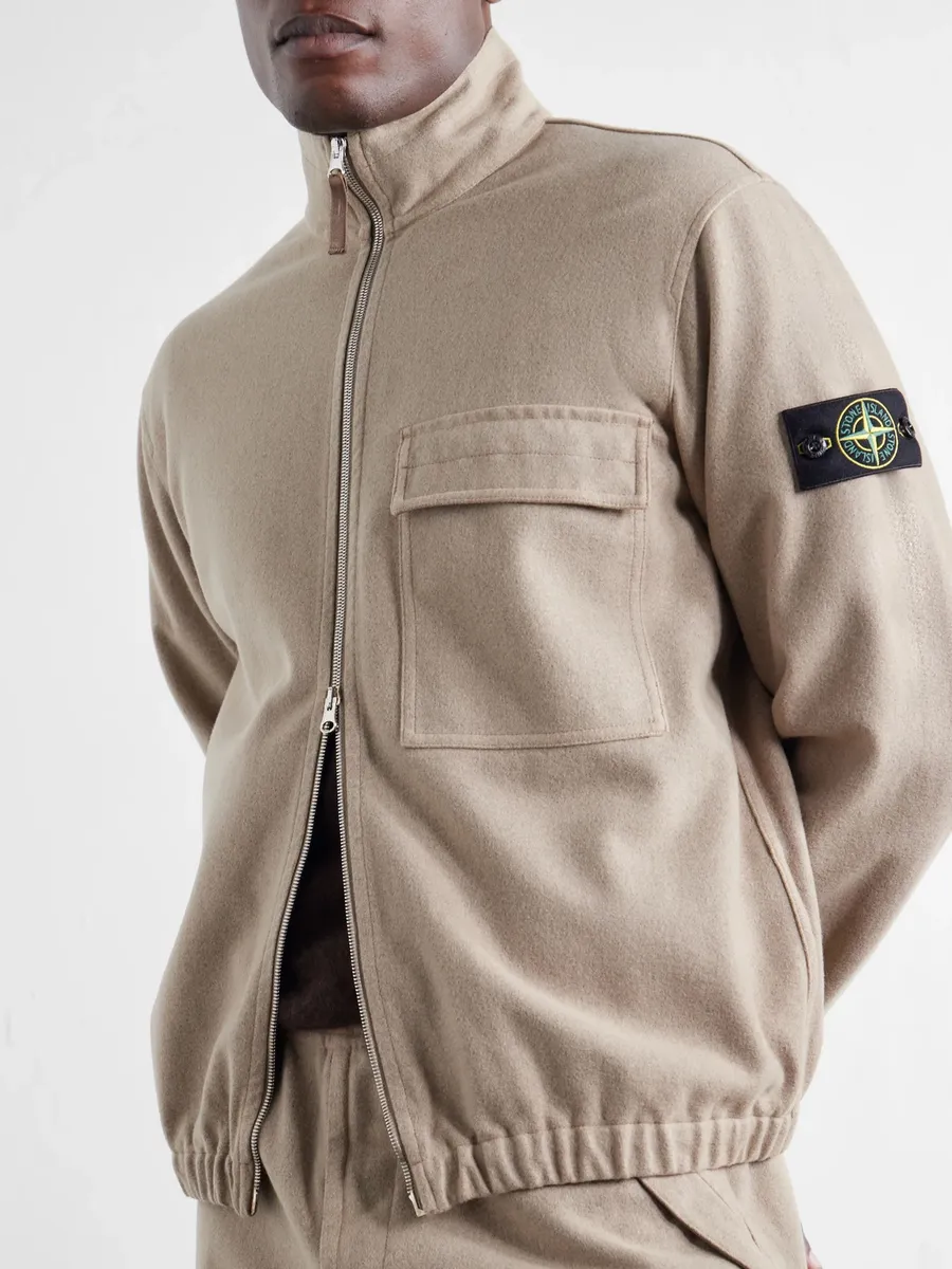 Stone Island Garment-Dyed Wool Nylon Flannel-TC Overshirt - Men | Thumbnail 5