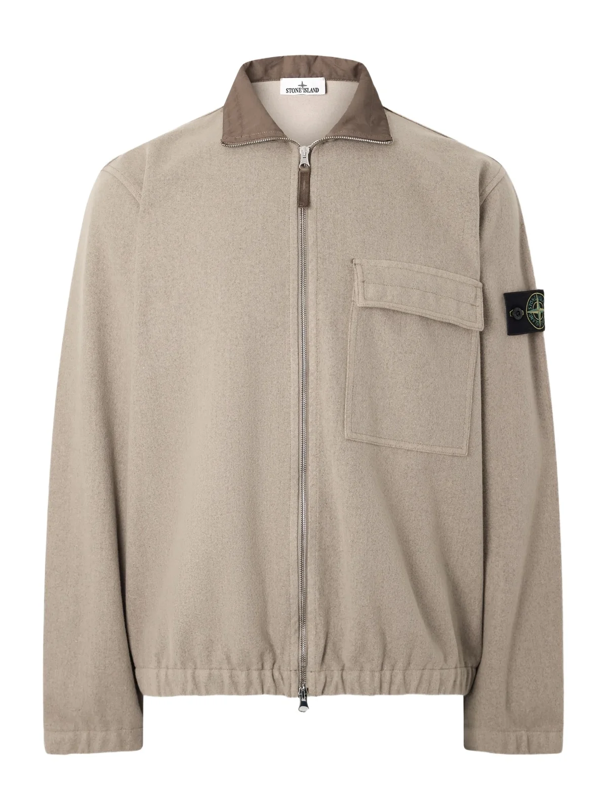 Stone Island Garment-Dyed Wool Nylon Flannel-TC Overshirt - Men