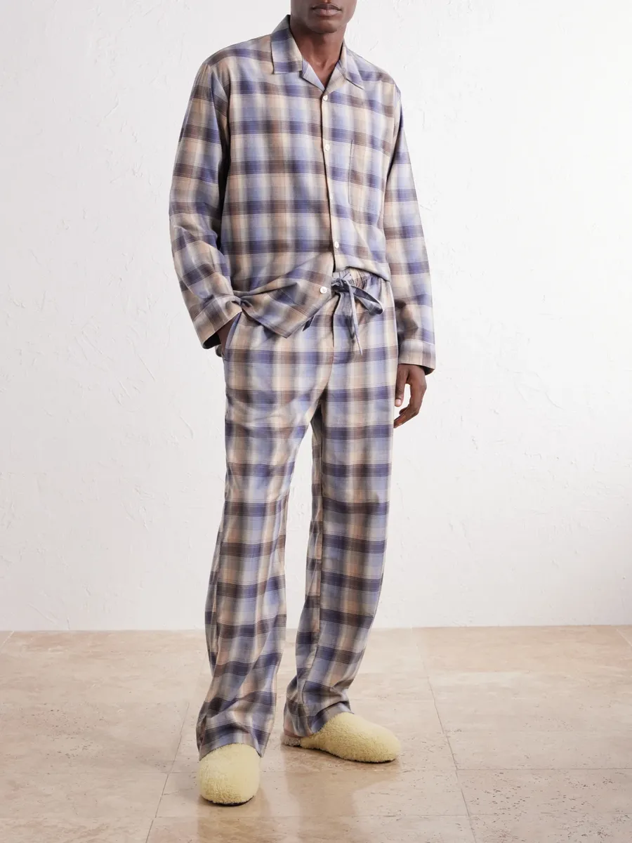 Tekla Auralee Checked Organic Cotton-Flannel Pyjama Trousers - Men | Thumbnail 2 Tekla Auralee Checked Organic Cotton-Flannel Pyjama Trousers - Men | Thumbnail 2