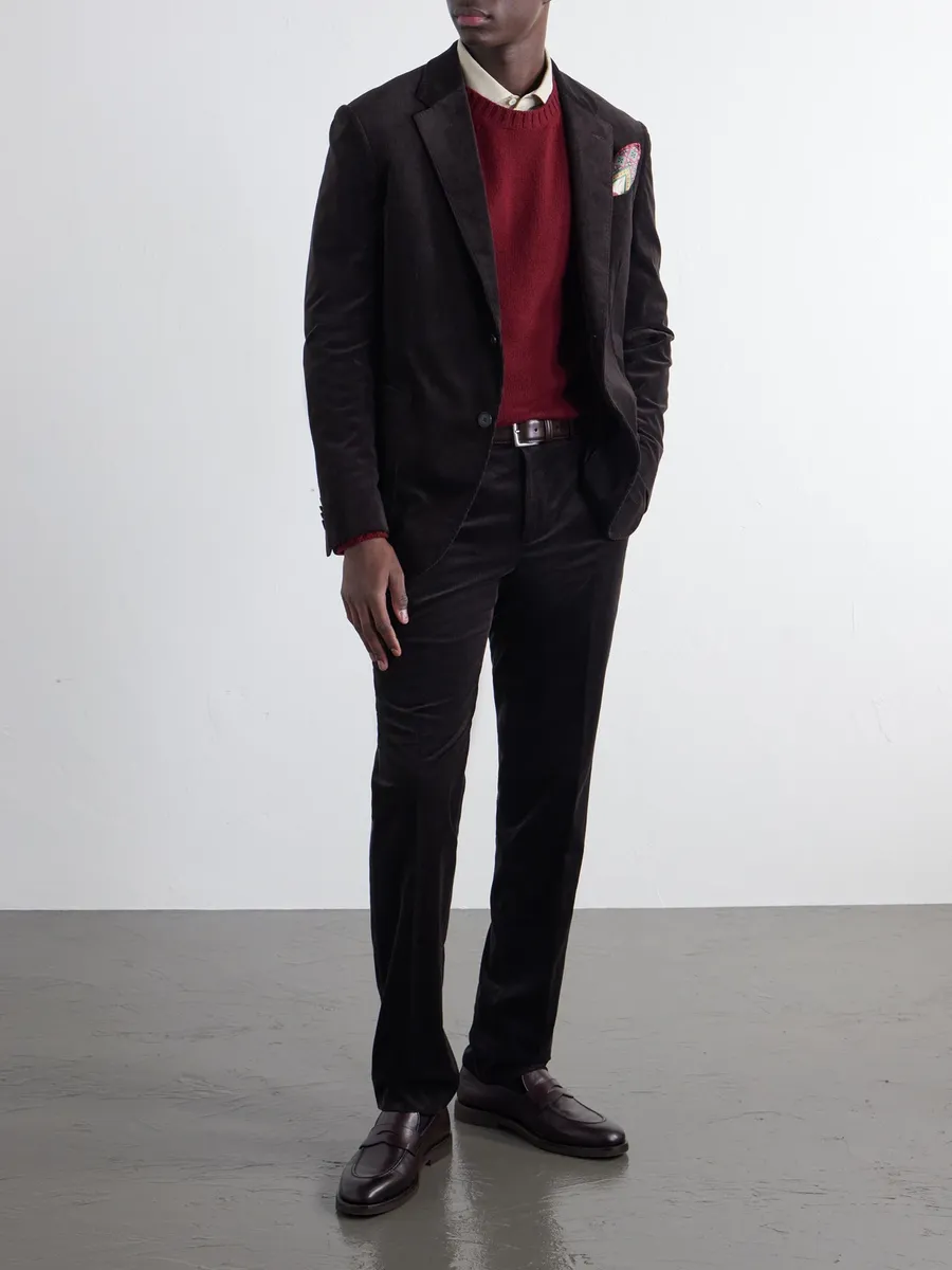 Zegna Straight-Leg Cotton-Blend Corduroy Suit Trousers - Men | Thumbnail 2 Zegna Straight-Leg Cotton-Blend Corduroy Suit Trousers - Men | Thumbnail 2