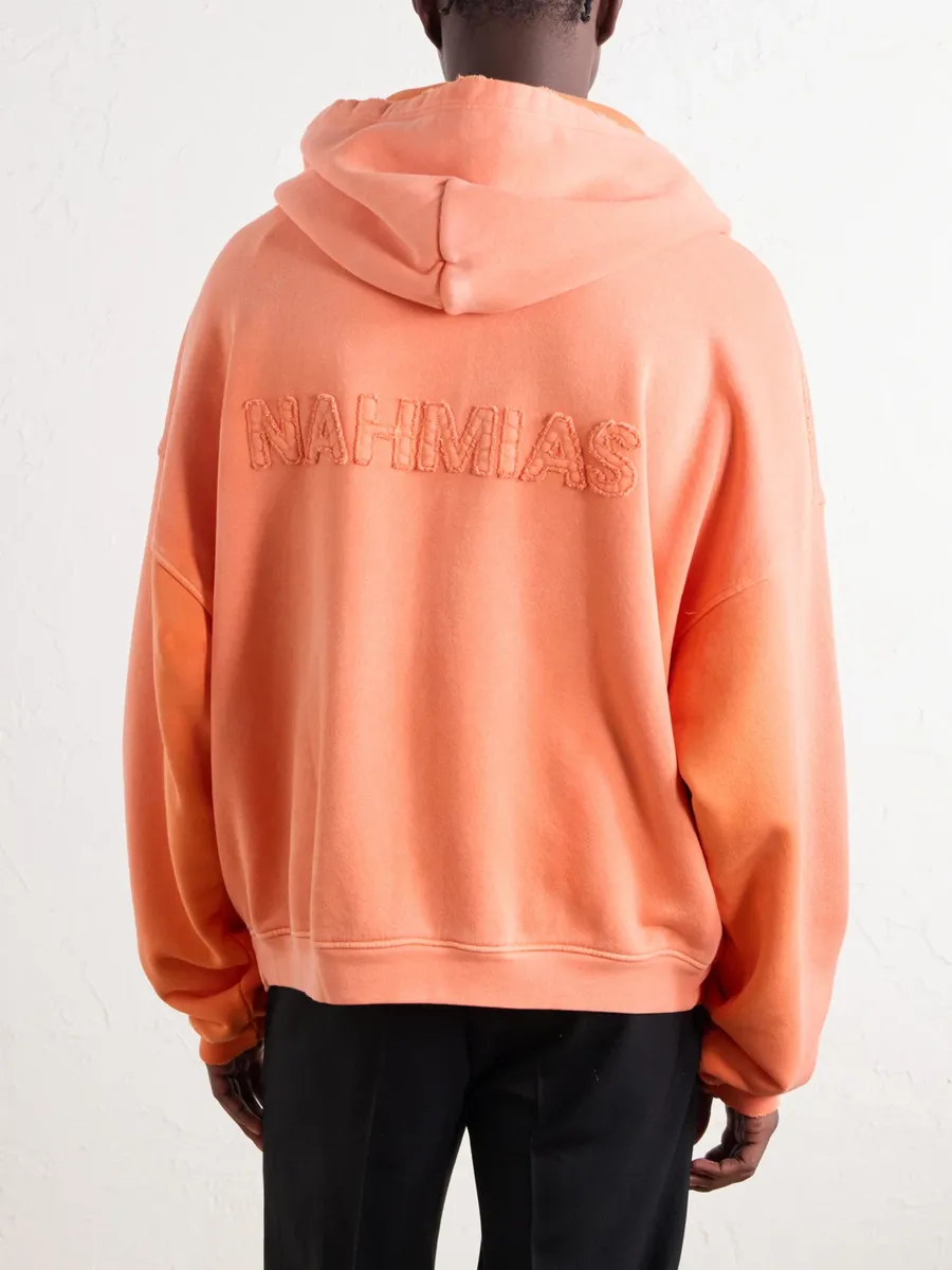 Nahmias Distressed Cotton-Jersey Zip-Up Hoodie - Men | Thumbnail 4