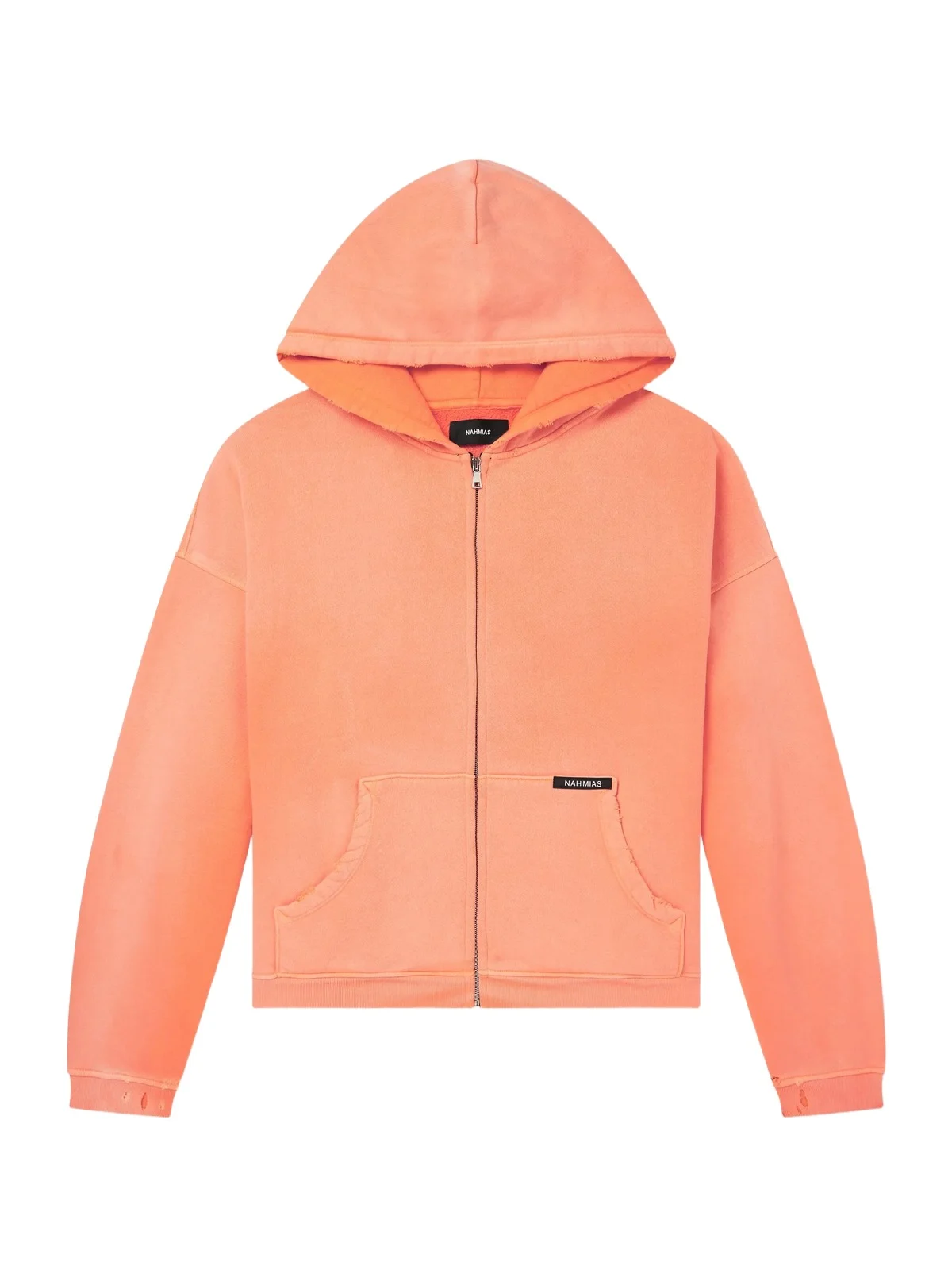 Nahmias Distressed Cotton-Jersey Zip-Up Hoodie - Men