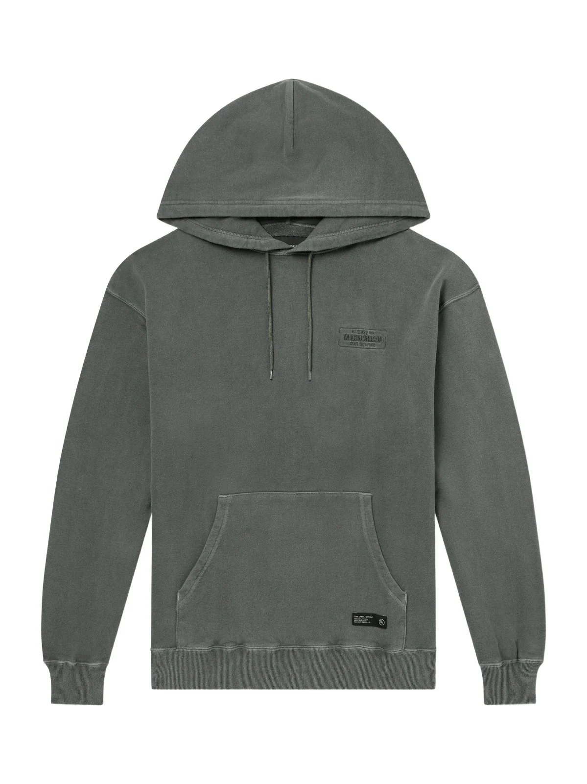 Neighborhood Logo-Embroidered Garment-Dyed Cotton-Jersey Hoodie - Men