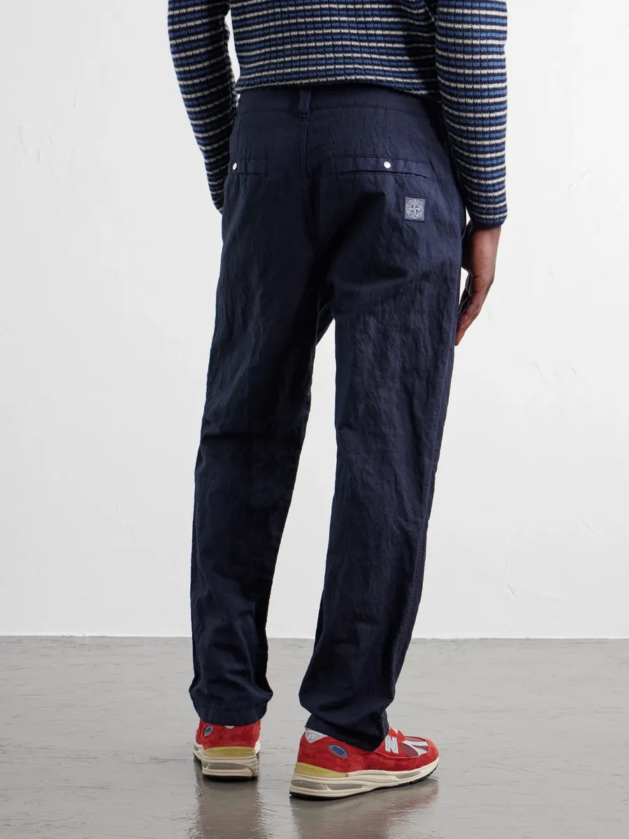 Stone Island Straight-Leg Diagonal Cotton Wool-TC Twill Trousers - Men | Thumbnail 4 Stone Island Straight-Leg Diagonal Cotton Wool-TC Twill Trousers - Men | Thumbnail 4