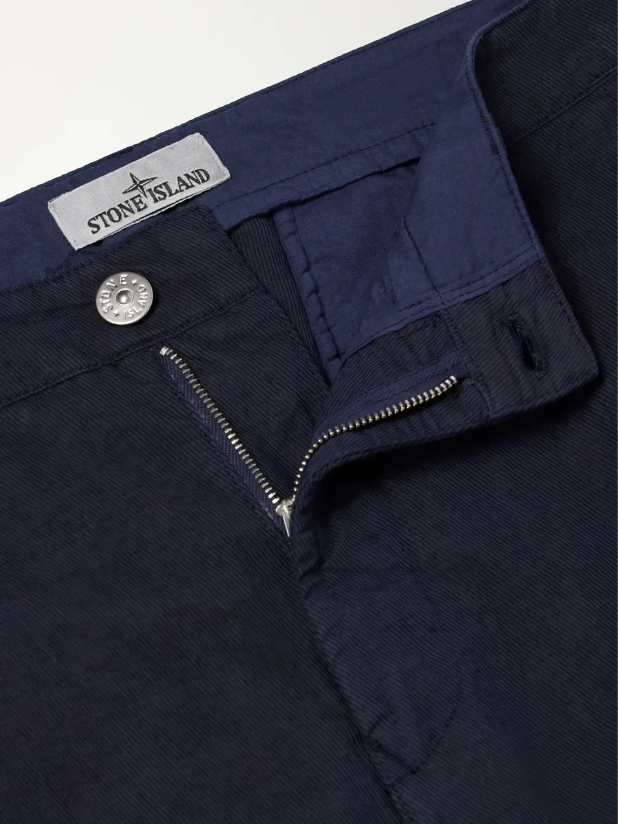 Stone Island Straight-Leg Diagonal Cotton Wool-TC Twill Trousers - Men | Thumbnail 6 Stone Island Straight-Leg Diagonal Cotton Wool-TC Twill Trousers - Men | Thumbnail 6