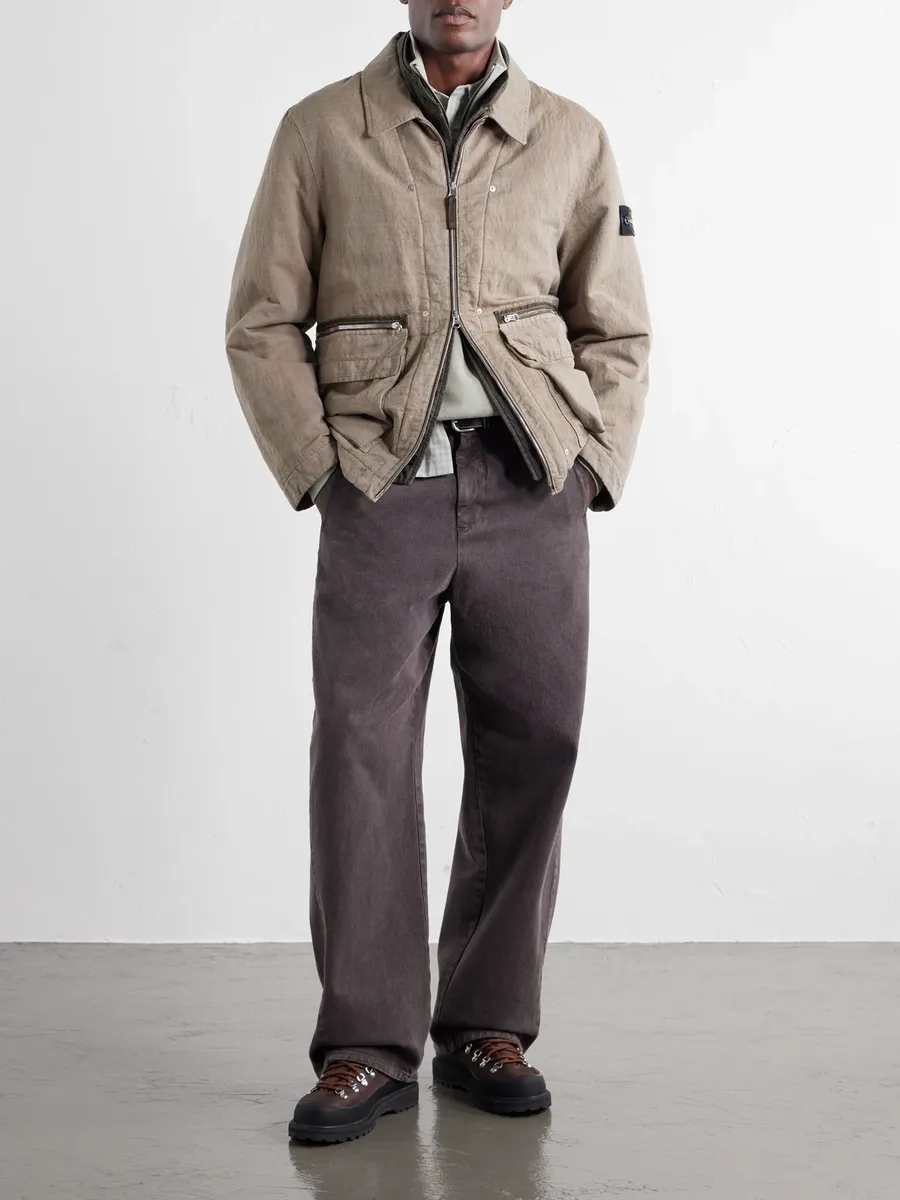 Stone Island Garment-Dyed Cotton-TC-Blend Padded Twill Jacket - Men | Thumbnail 2 Stone Island Garment-Dyed Cotton-TC-Blend Padded Twill Jacket - Men | Thumbnail 2