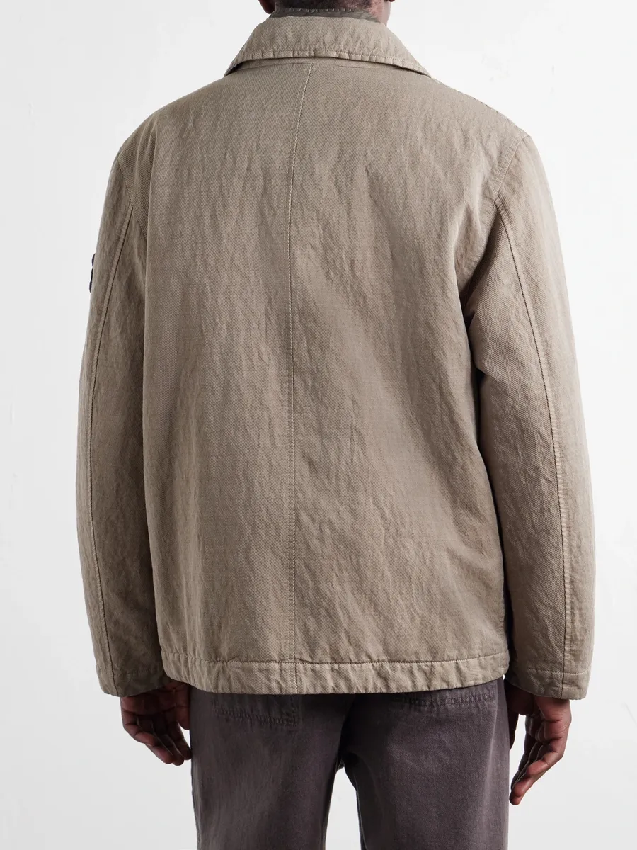Stone Island Garment-Dyed Cotton-TC-Blend Padded Twill Jacket - Men | Thumbnail 4 Stone Island Garment-Dyed Cotton-TC-Blend Padded Twill Jacket - Men | Thumbnail 4