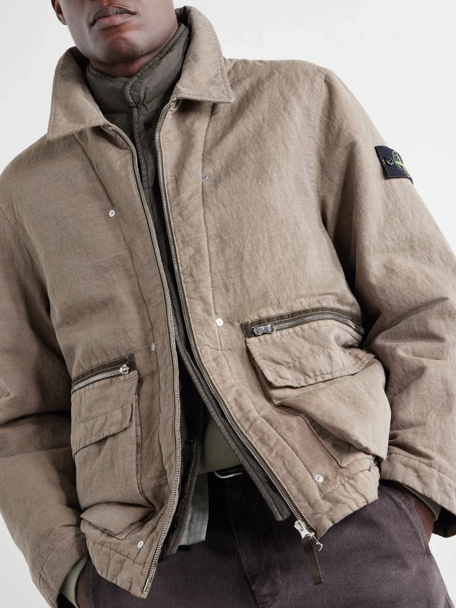 Stone Island Garment-Dyed Cotton-TC-Blend Padded Twill Jacket - Men | Thumbnail 5 Stone Island Garment-Dyed Cotton-TC-Blend Padded Twill Jacket - Men | Thumbnail 5