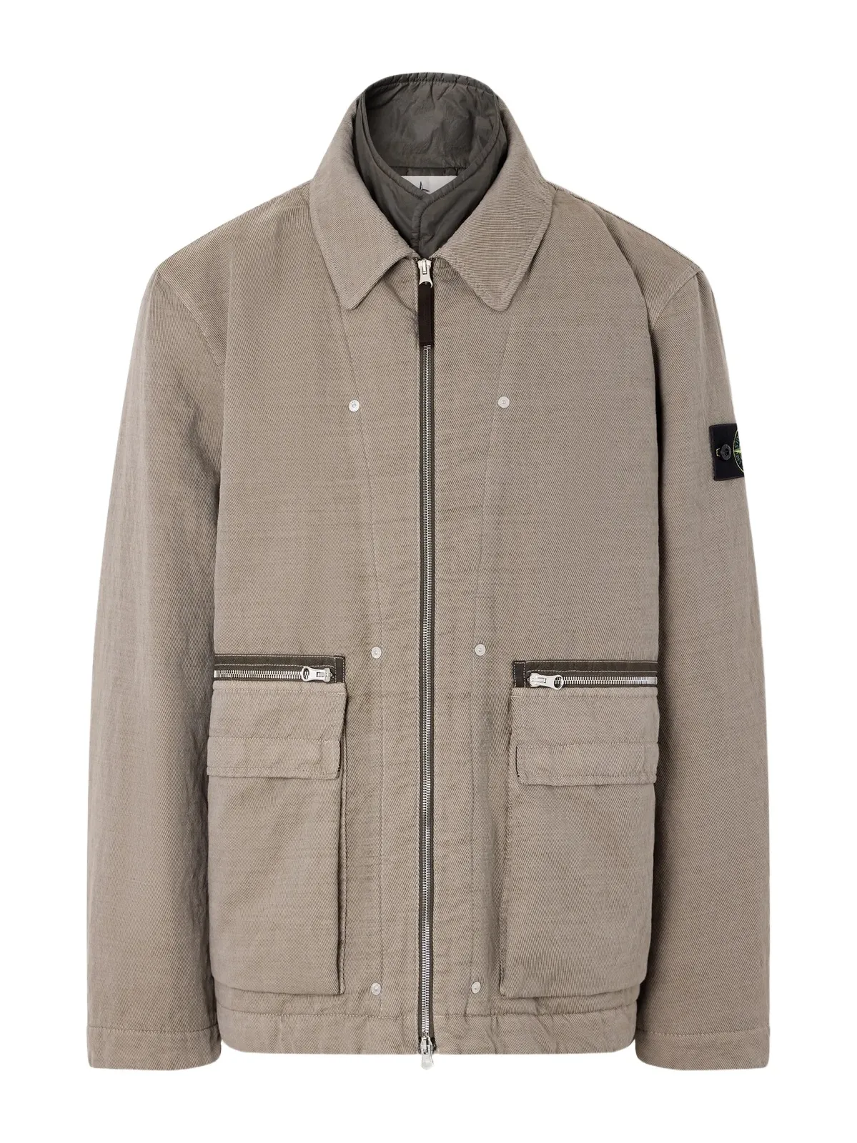 Stone Island Garment-Dyed Cotton-TC-Blend Padded Twill Jacket - Men