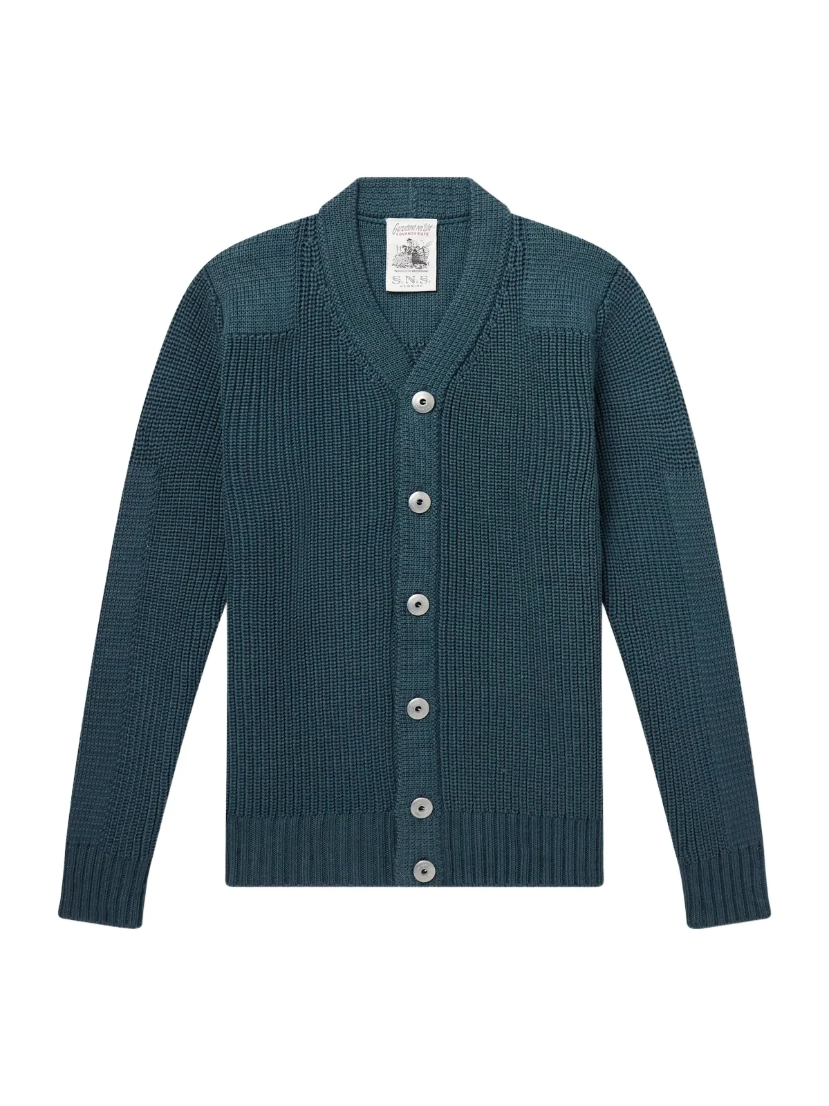 S.N.S. Herning Robust Ribbed Merino Wool Cardigan - Men