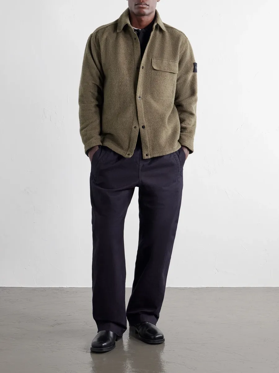 Stone Island Micro Bouclé Overshirt - Men | Thumbnail 2 Stone Island Micro Bouclé Overshirt - Men | Thumbnail 2