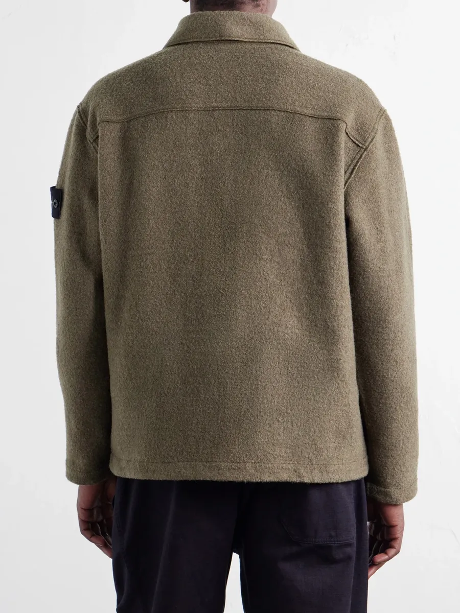 Stone Island Micro Bouclé Overshirt - Men | Thumbnail 4 Stone Island Micro Bouclé Overshirt - Men | Thumbnail 4