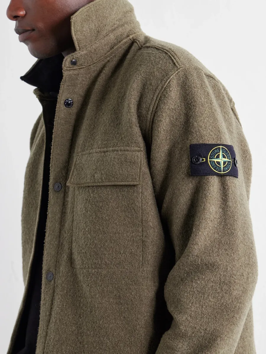 Stone Island Micro Bouclé Overshirt - Men | Thumbnail 5 Stone Island Micro Bouclé Overshirt - Men | Thumbnail 5