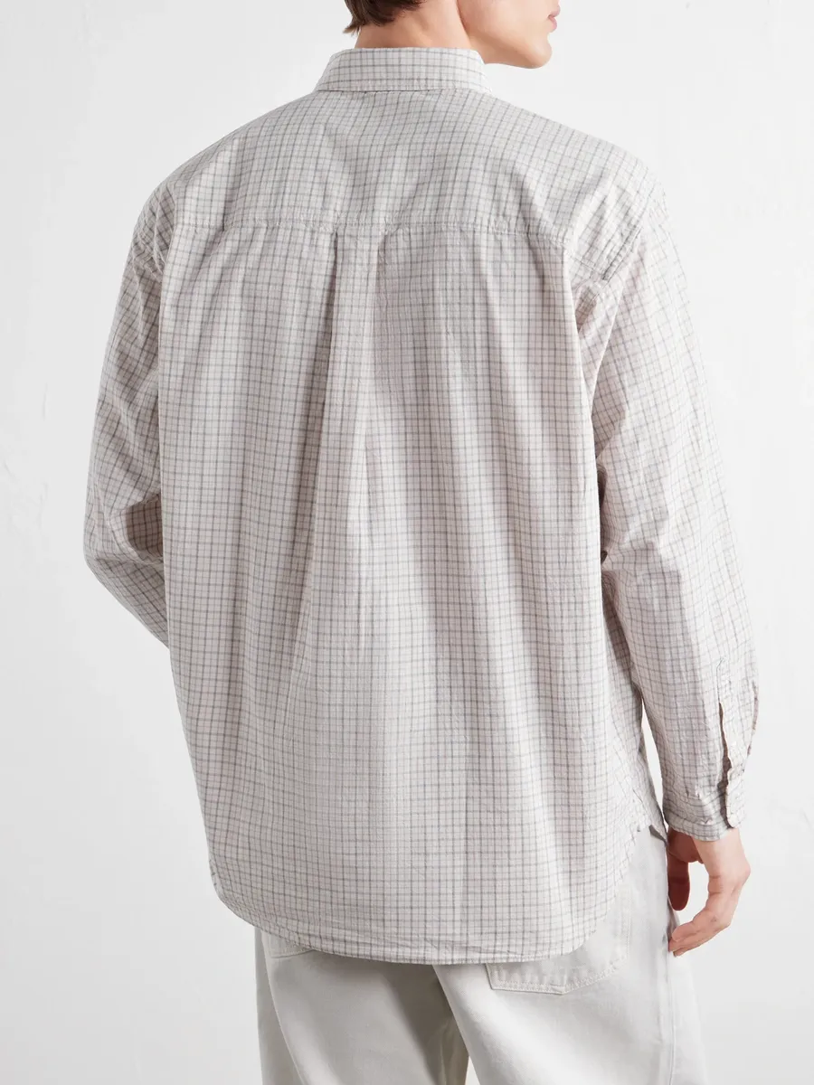 Neighborhood Logo-Embroidered Checked Cotton-Poplin Shirt - Men | Thumbnail 4