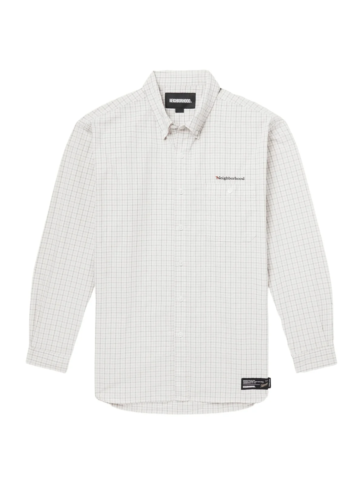 Neighborhood Logo-Embroidered Checked Cotton-Poplin Shirt - Men
