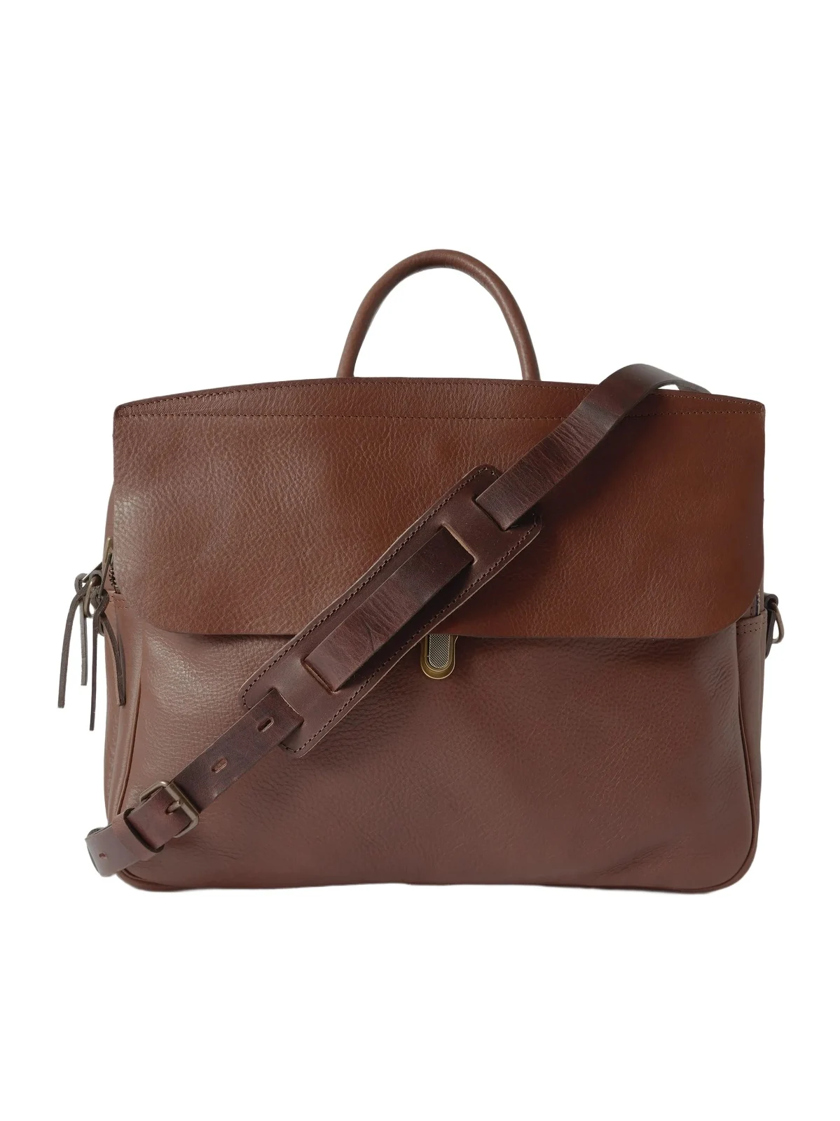 Bleu de Chauffe Zeppo Duo Full-Grain Leather Briefcase - Men