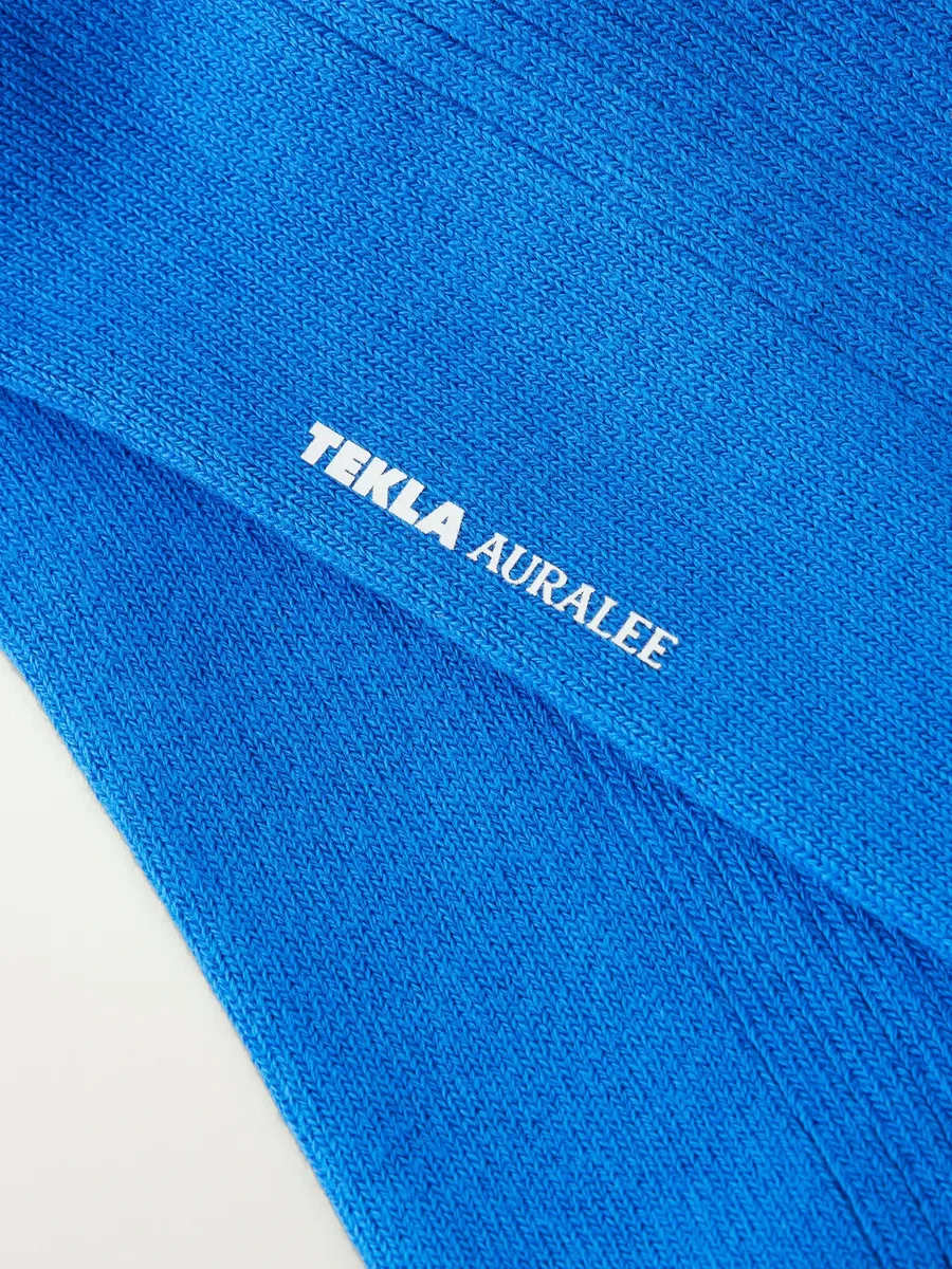 Tekla Auralee Ribbed Organic Cotton-Blend Socks - Men | Thumbnail 2 Tekla Auralee Ribbed Organic Cotton-Blend Socks - Men | Thumbnail 2