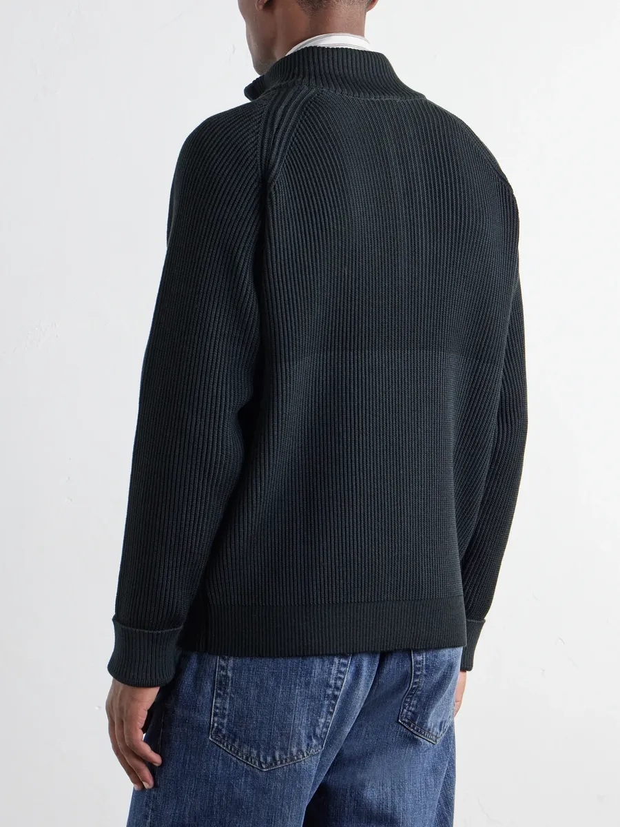 S.N.S. Herning Render Ribbed Virgin Wool Zip-Up Sweater - Men | Thumbnail 4