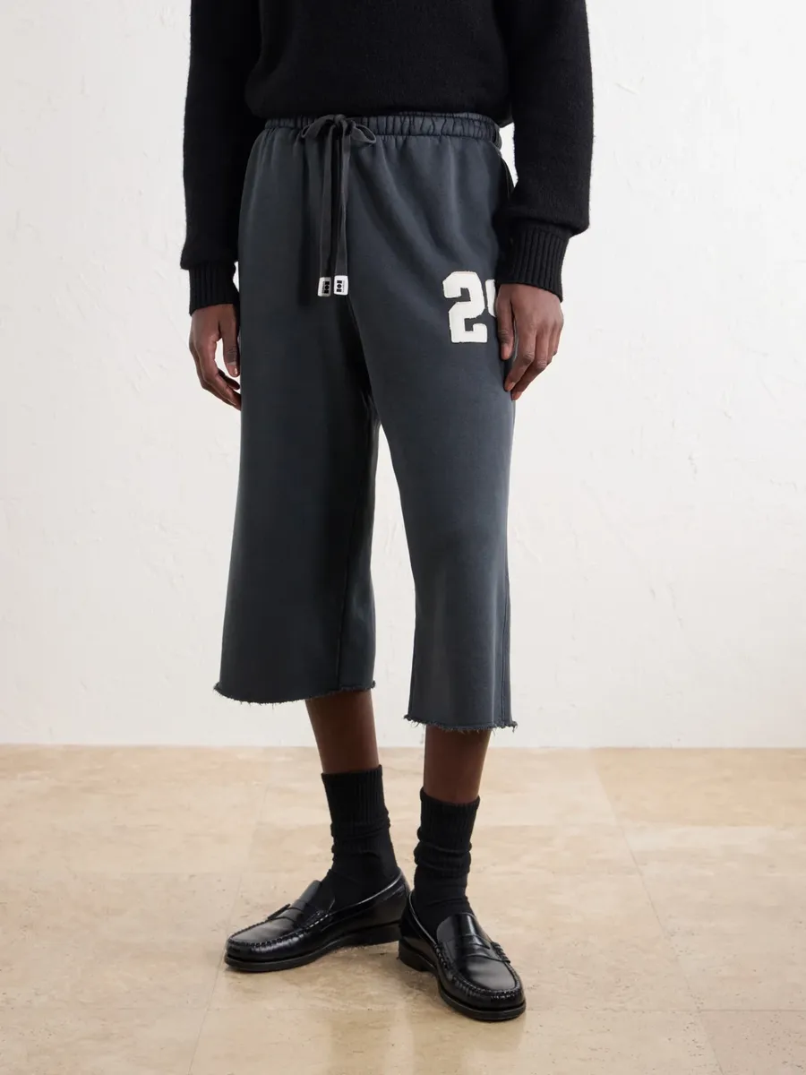 Nahmias Hoops 24 Straight-Leg Cropped Cotton-Jersey Sweatpants - Men | Thumbnail 3 Nahmias Hoops 24 Straight-Leg Cropped Cotton-Jersey Sweatpants - Men | Thumbnail 3
