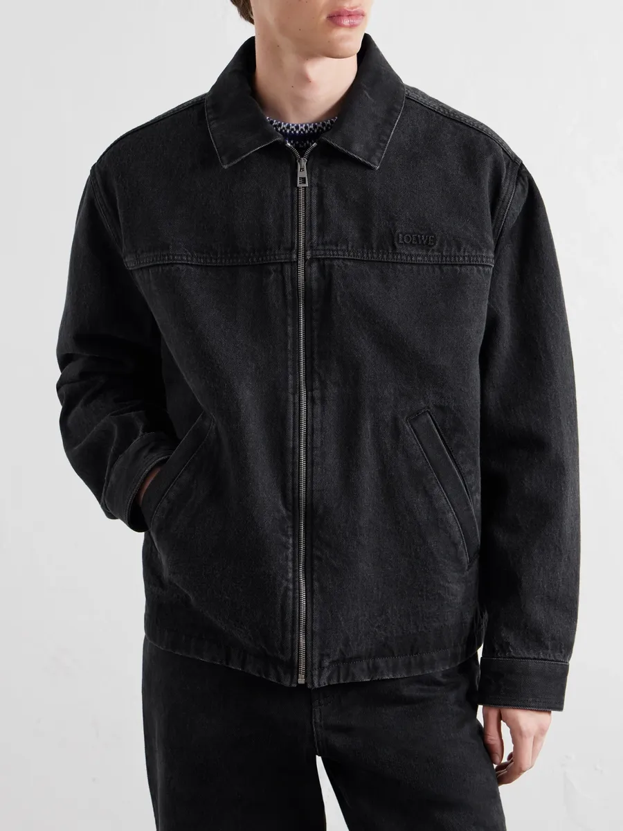 Loewe Logo-Embossed Paneled Denim Jacket - Men | Thumbnail 3 Loewe Logo-Embossed Paneled Denim Jacket - Men | Thumbnail 3