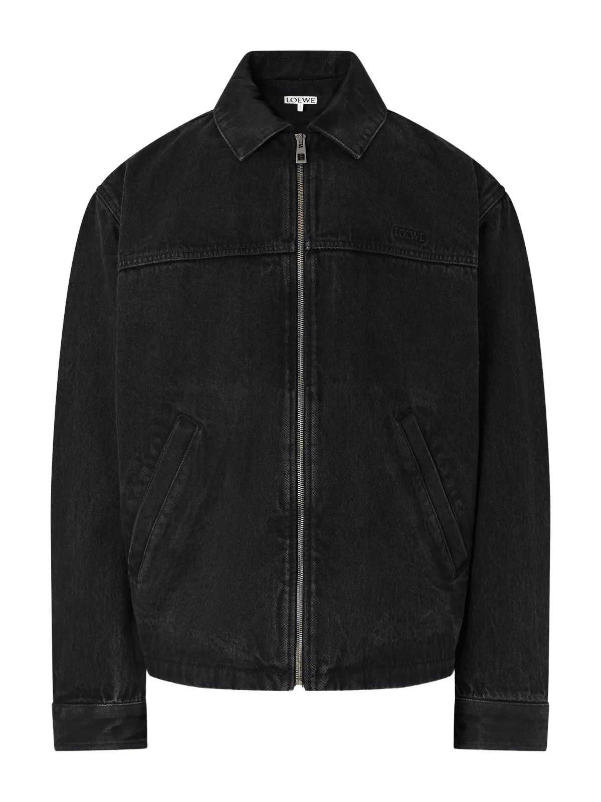 Loewe Logo-Embossed Paneled Denim Jacket - Men