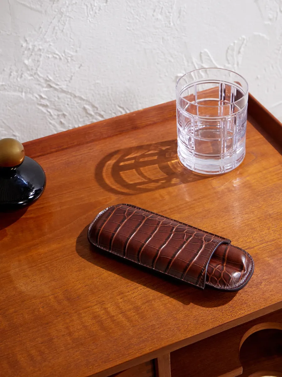 George Cleverley Textured-Leather Cigar Holder - Men | Thumbnail 2