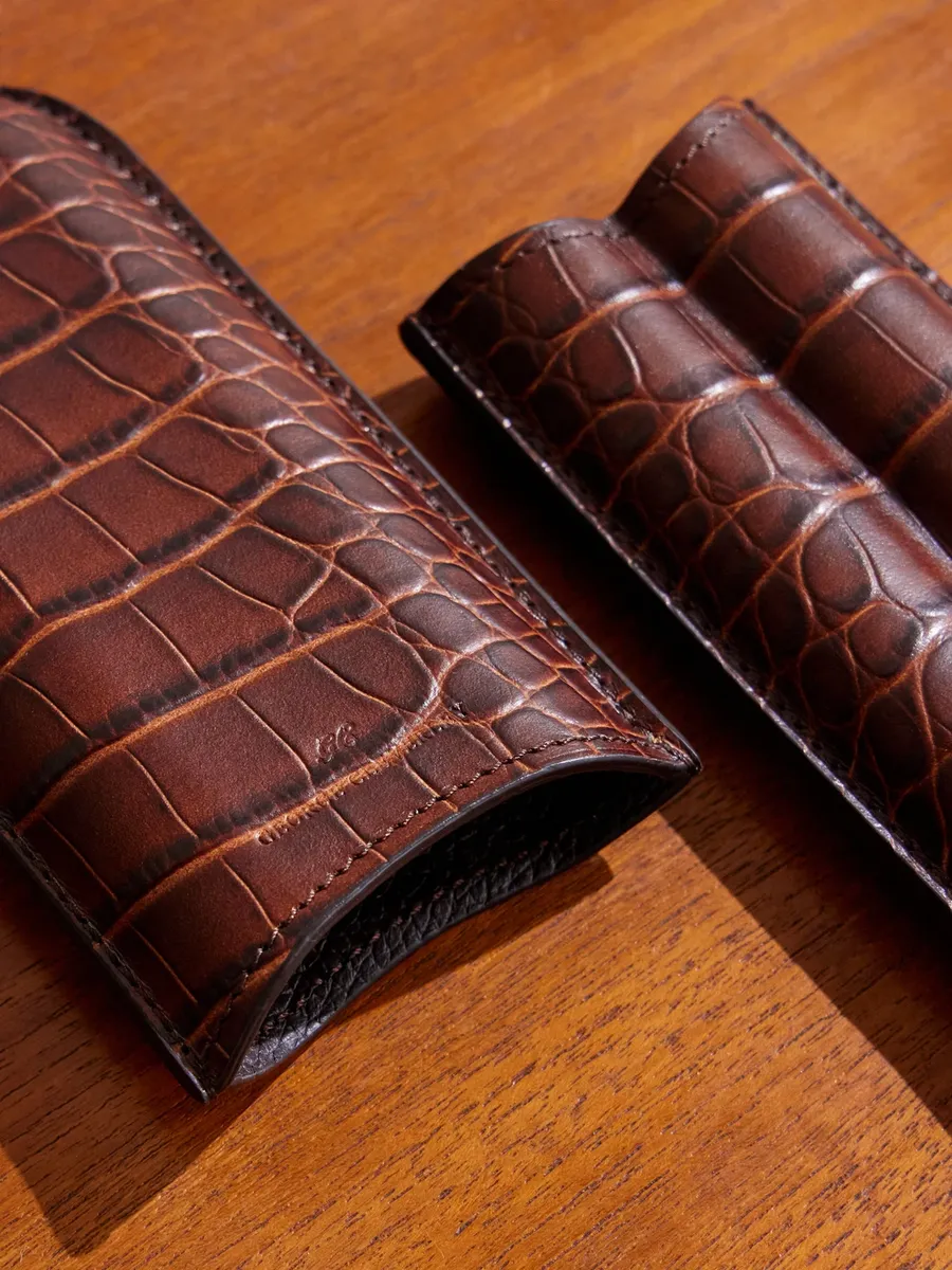 George Cleverley Textured-Leather Cigar Holder - Men | Thumbnail 3