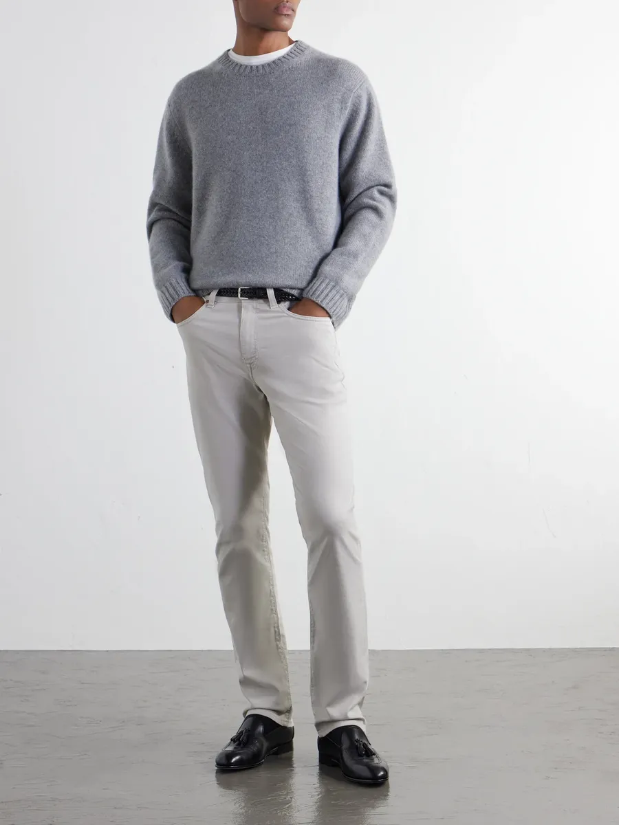 Boglioli Straight-Leg Garment-Dyed Cotton-Blend Twill Trousers - Men | Thumbnail 2 Boglioli Straight-Leg Garment-Dyed Cotton-Blend Twill Trousers - Men | Thumbnail 2