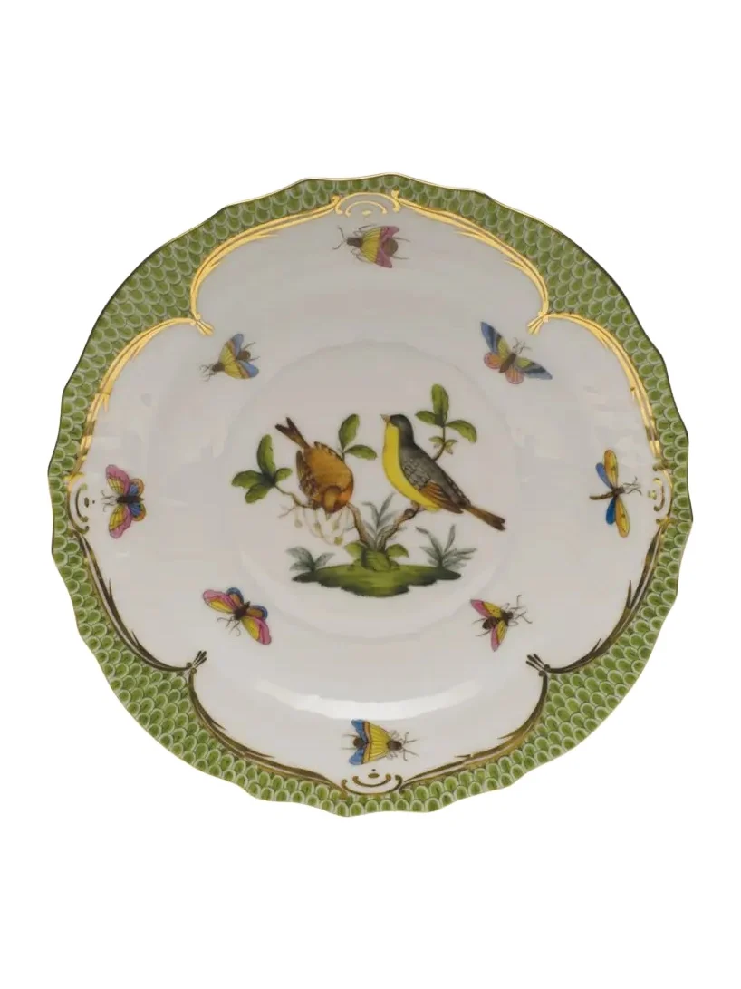 Herend Rothschild Bird Green Motif 07 Salad Plate