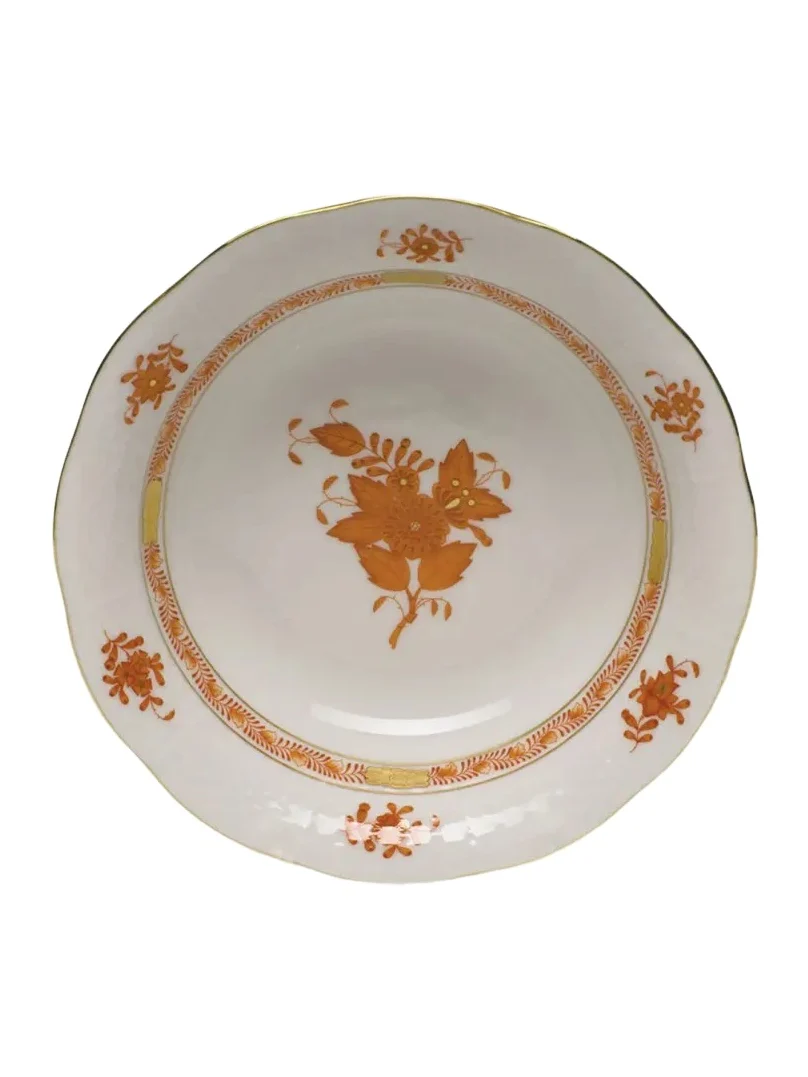 Chinese Bouquet Rust Oatmeal Bowl Chinese Bouquet Rust Oatmeal Bowl