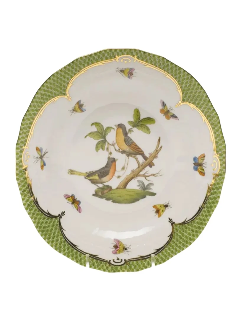 Herend Rothschild Bird Green Motif 08 Dessert Plate