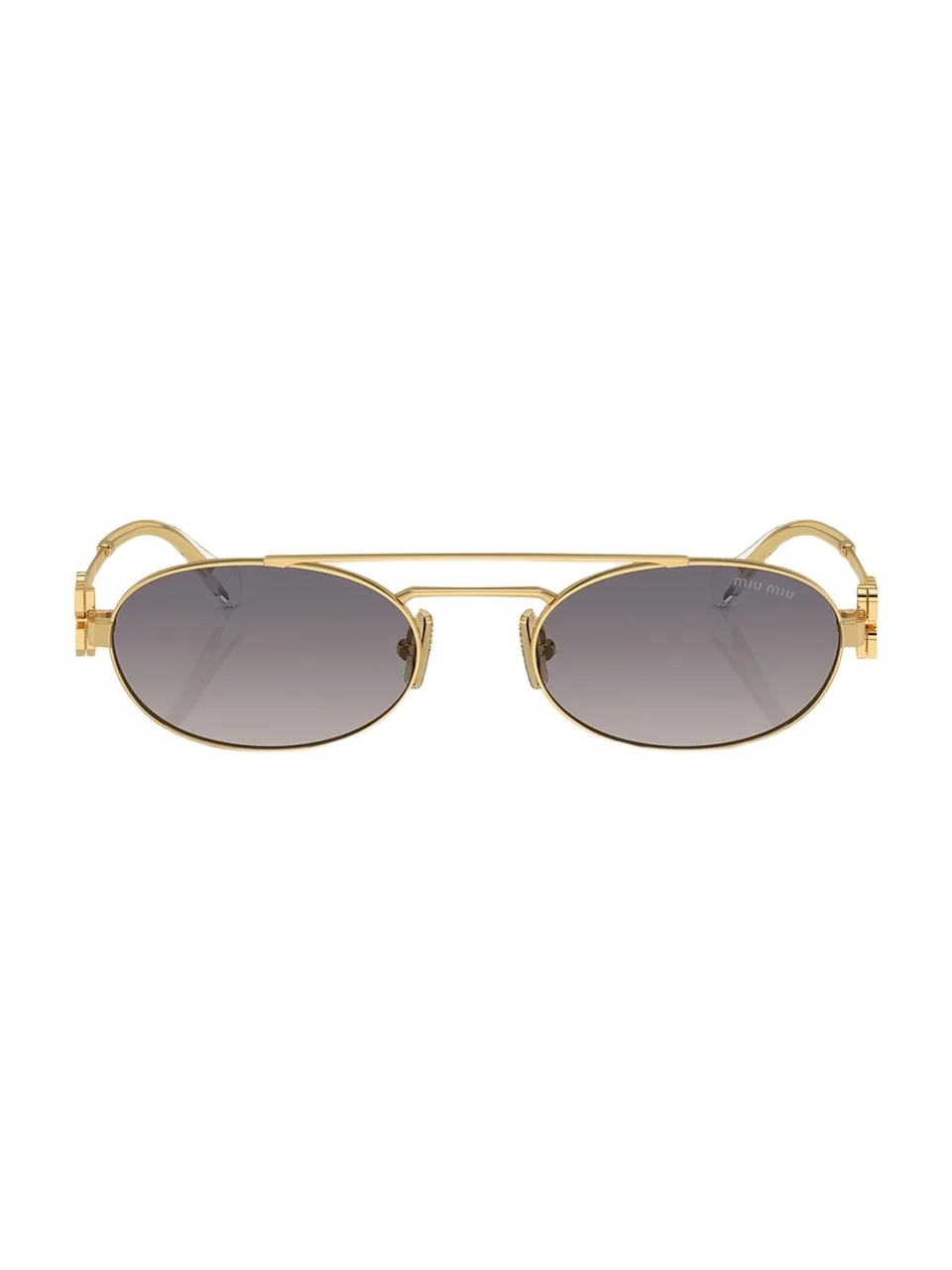 Miu Miu Gradient Metal Oval Sunglasses