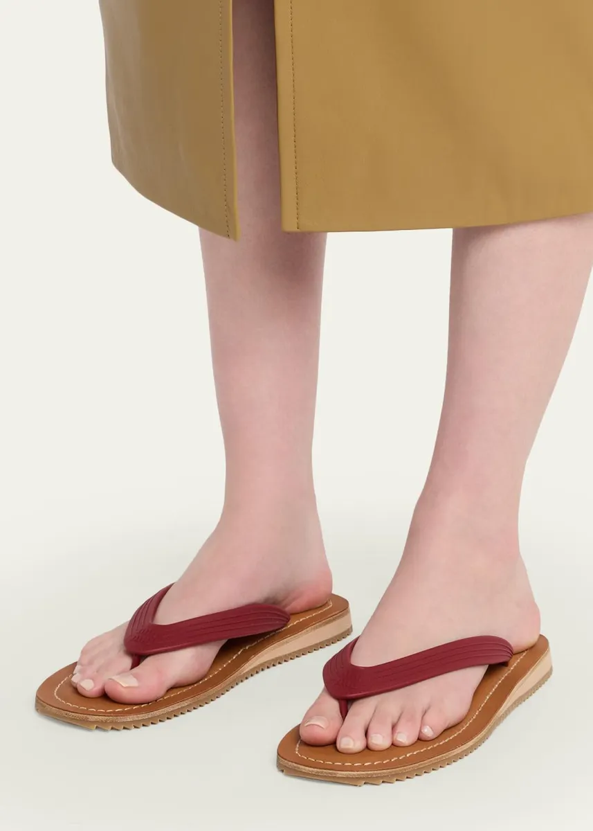 Miu Miu Logo Flat Thong Sandals | Thumbnail 6 Miu Miu Logo Flat Thong Sandals | Thumbnail 6