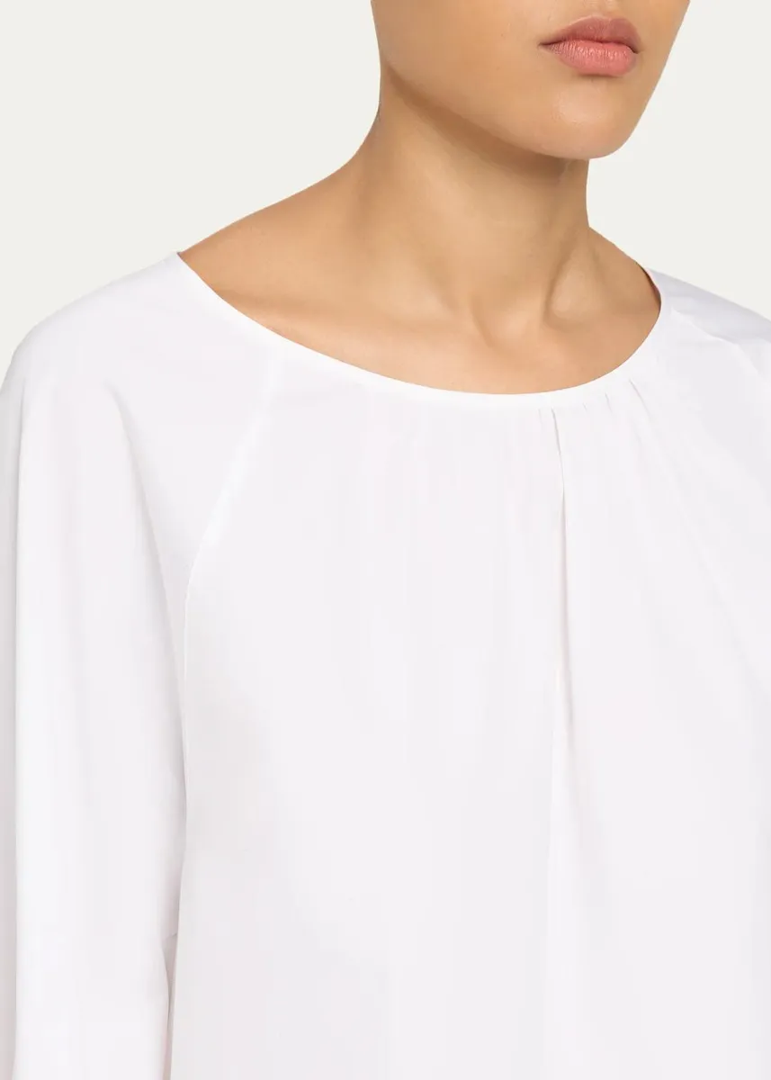 Lafayette 148 New York Blouson-Sleeve Cotton Poplin Blouse | Thumbnail 5 Lafayette 148 New York Blouson-Sleeve Cotton Poplin Blouse | Thumbnail 5