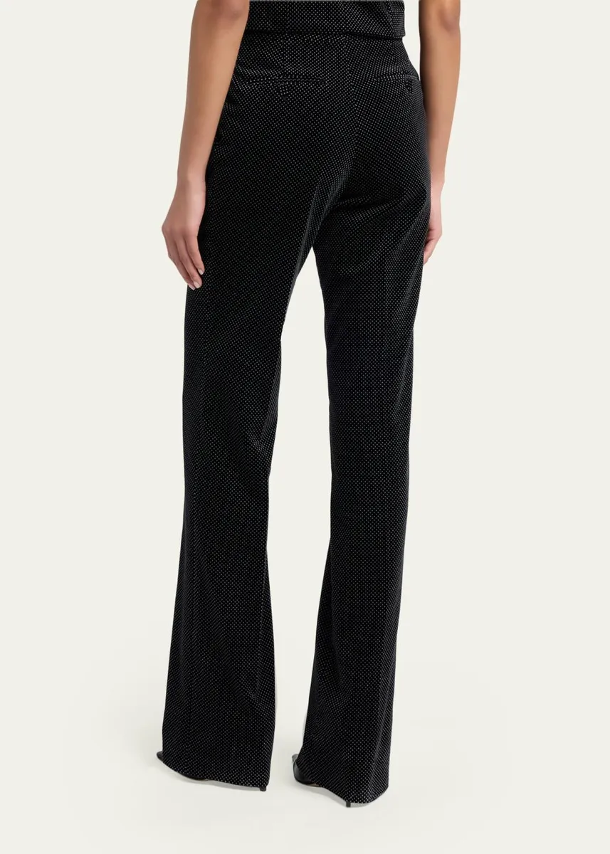 Tom Ford Polka-Dot Velvet Bootcut Trousers | Thumbnail 3 Tom Ford Polka-Dot Velvet Bootcut Trousers | Thumbnail 3