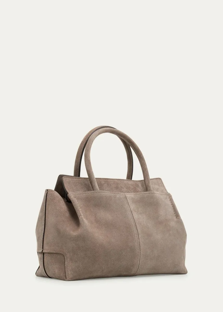 Tod's Small Suede Small Shopper Tote Bag | Thumbnail 3 Tod's Small Suede Small Shopper Tote Bag | Thumbnail 3