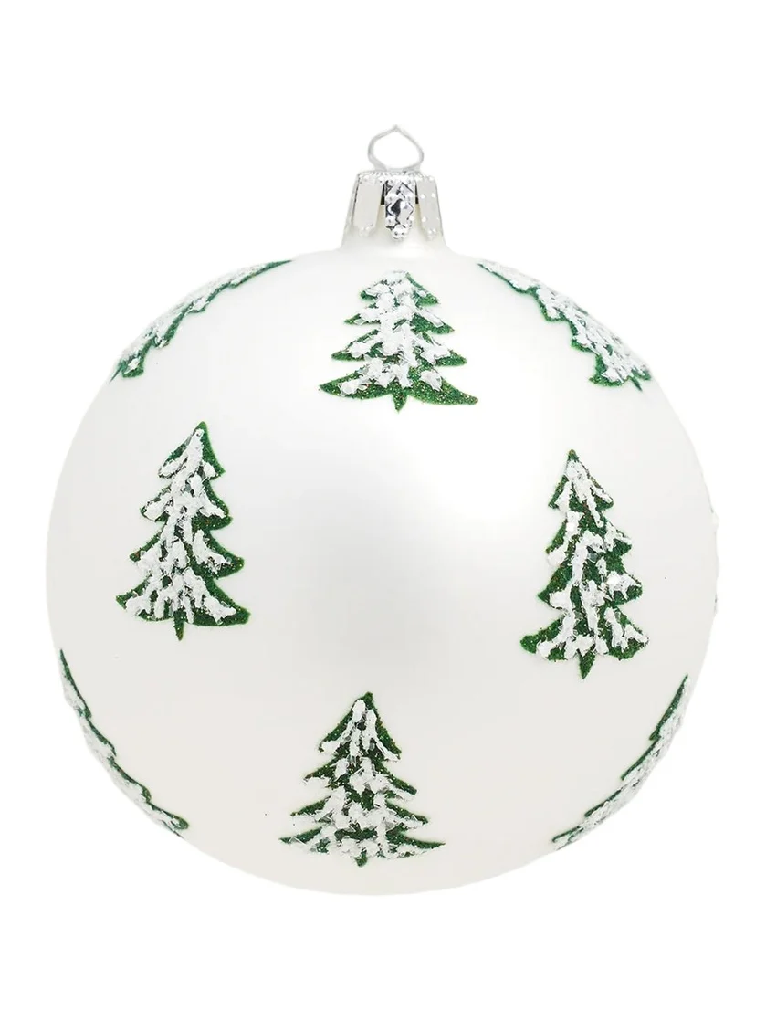 Bergdorf Goodman Snowy Christmas Round Ornament