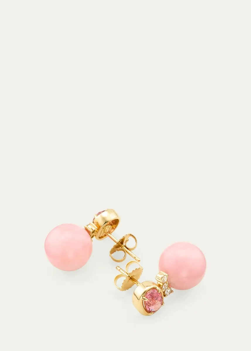 Jamie Wolf 18K Yellow Gold, Opal & 0.20 TCW Diamond Earrings | Thumbnail 4 Jamie Wolf 18K Yellow Gold, Opal & 0.20 TCW Diamond Earrings | Thumbnail 4