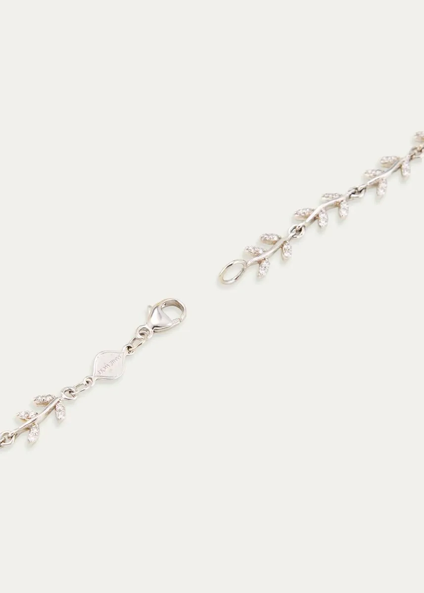 Jamie Wolf Delicate Vine 18K White Gold & 1.92 TCW Diamond Necklace | Thumbnail 4 Jamie Wolf Delicate Vine 18K White Gold & 1.92 TCW Diamond Necklace | Thumbnail 4