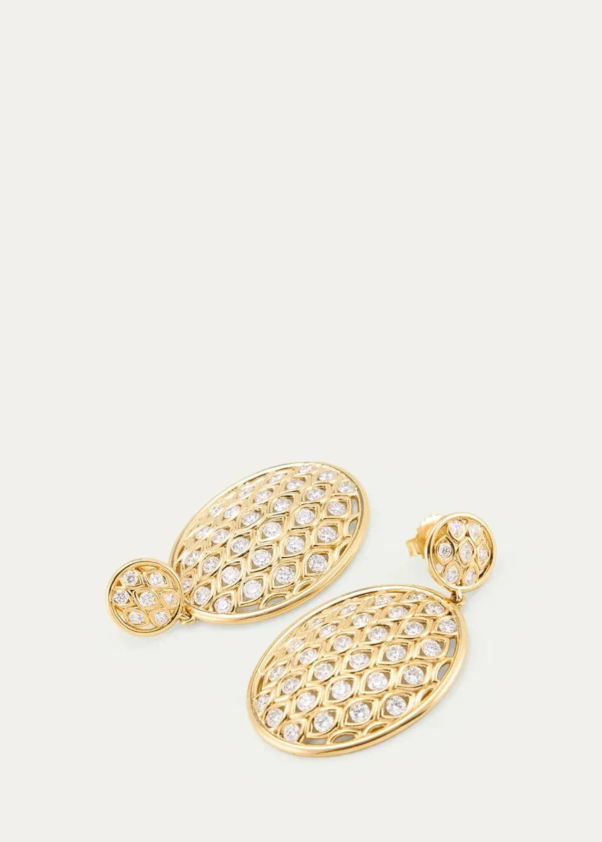 Jamie Wolf 18K Yellow Gold & 3.98 TCW Diamond Oval Drop Earrings | Thumbnail 3 Jamie Wolf 18K Yellow Gold & 3.98 TCW Diamond Oval Drop Earrings | Thumbnail 3