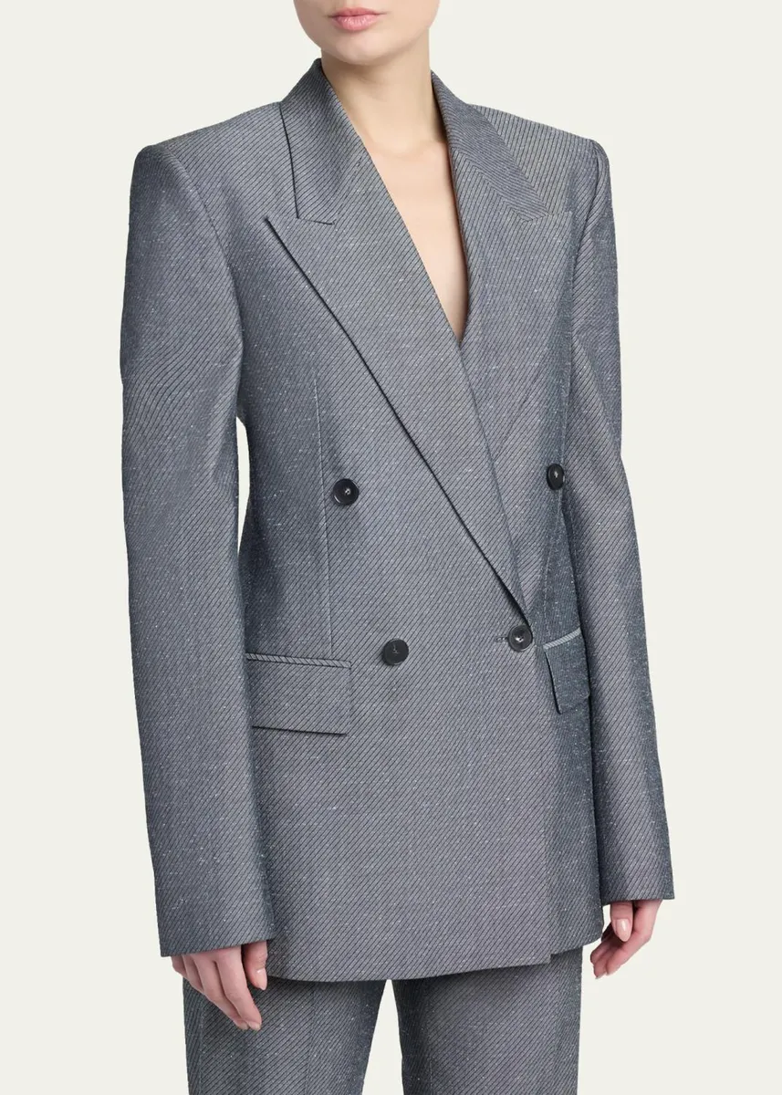 Stella McCartney Double-Breasted Twill Blazer | Thumbnail 4 Stella McCartney Double-Breasted Twill Blazer | Thumbnail 4