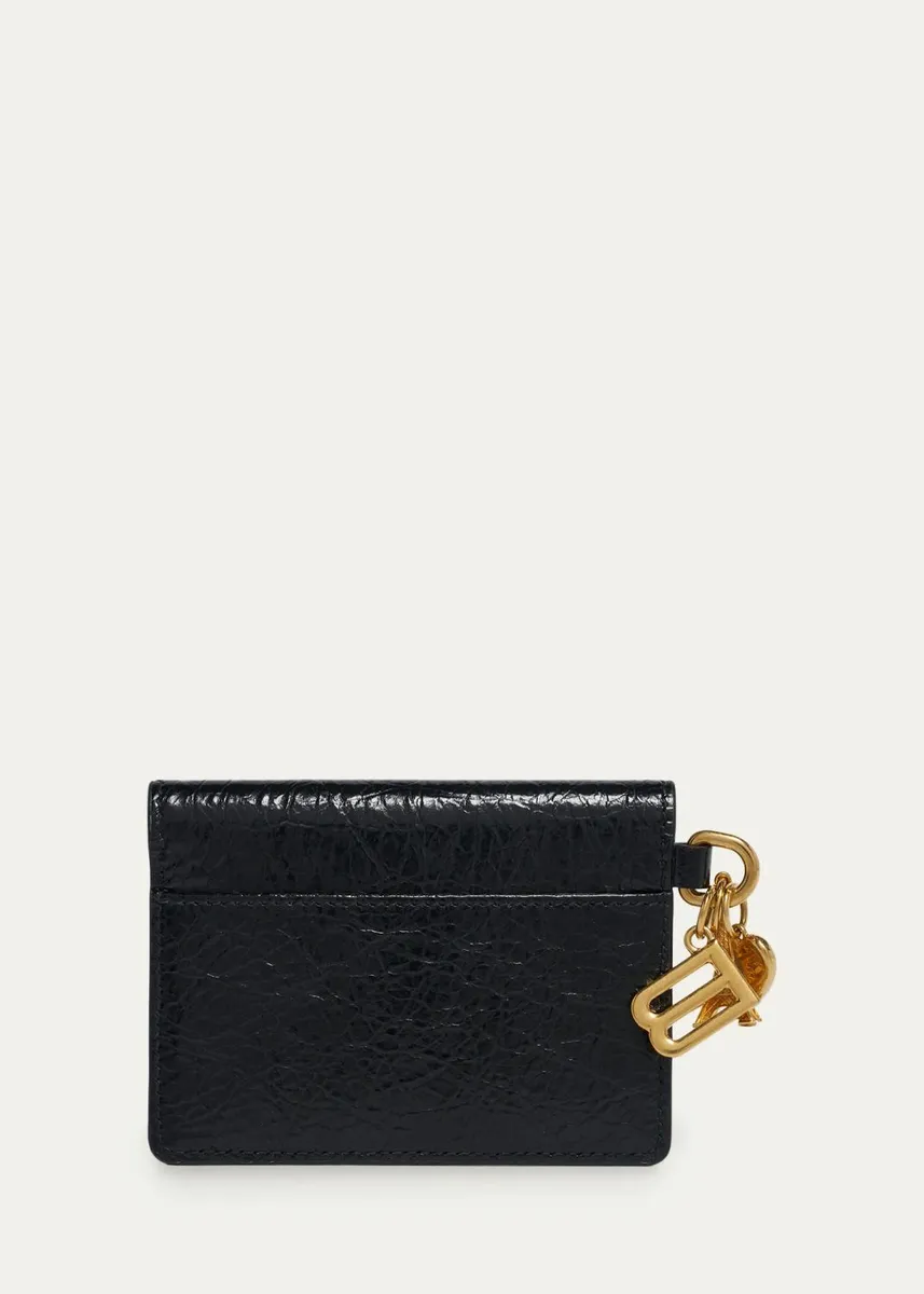 Balenciaga Token Charm-Embellished Arena Leather Card Holder | Thumbnail 3 Balenciaga Token Charm-Embellished Arena Leather Card Holder | Thumbnail 3
