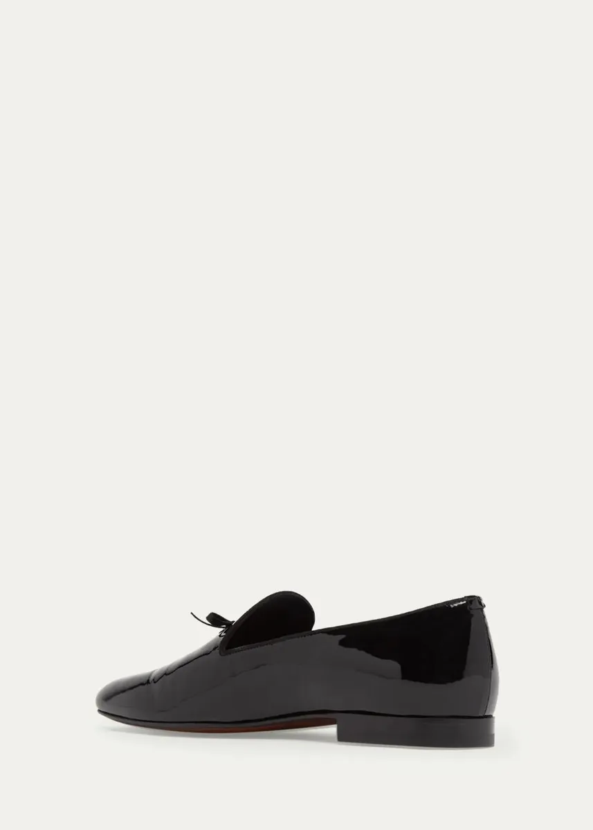 Tom Ford Men's Scott Patent Leather Bow Loafers | Thumbnail 4 Tom Ford Men's Scott Patent Leather Bow Loafers | Thumbnail 4