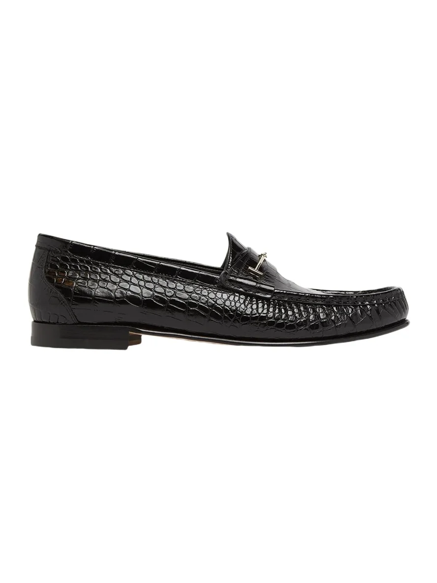 Tom Ford Men's Oscar Croc-Embossed Leather Loafers