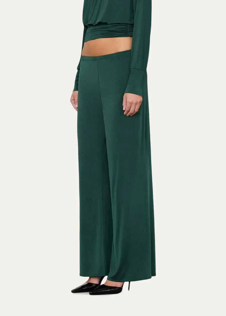 ÉTERNE Rue Liquid Jersey Wide-Leg Pants | Thumbnail 4 ÉTERNE Rue Liquid Jersey Wide-Leg Pants | Thumbnail 4
