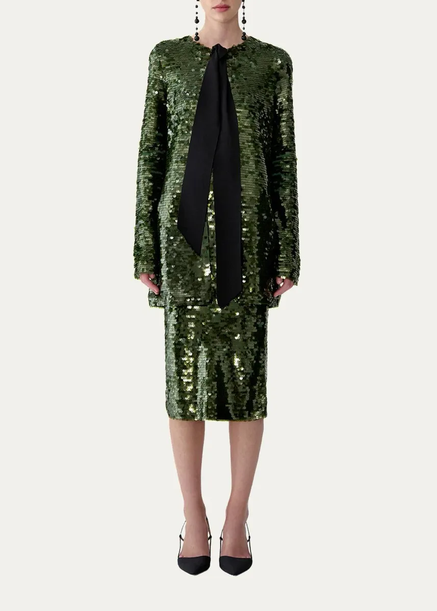 Carolina Herrera Embellished Knit Pencil Skirt | Thumbnail 2