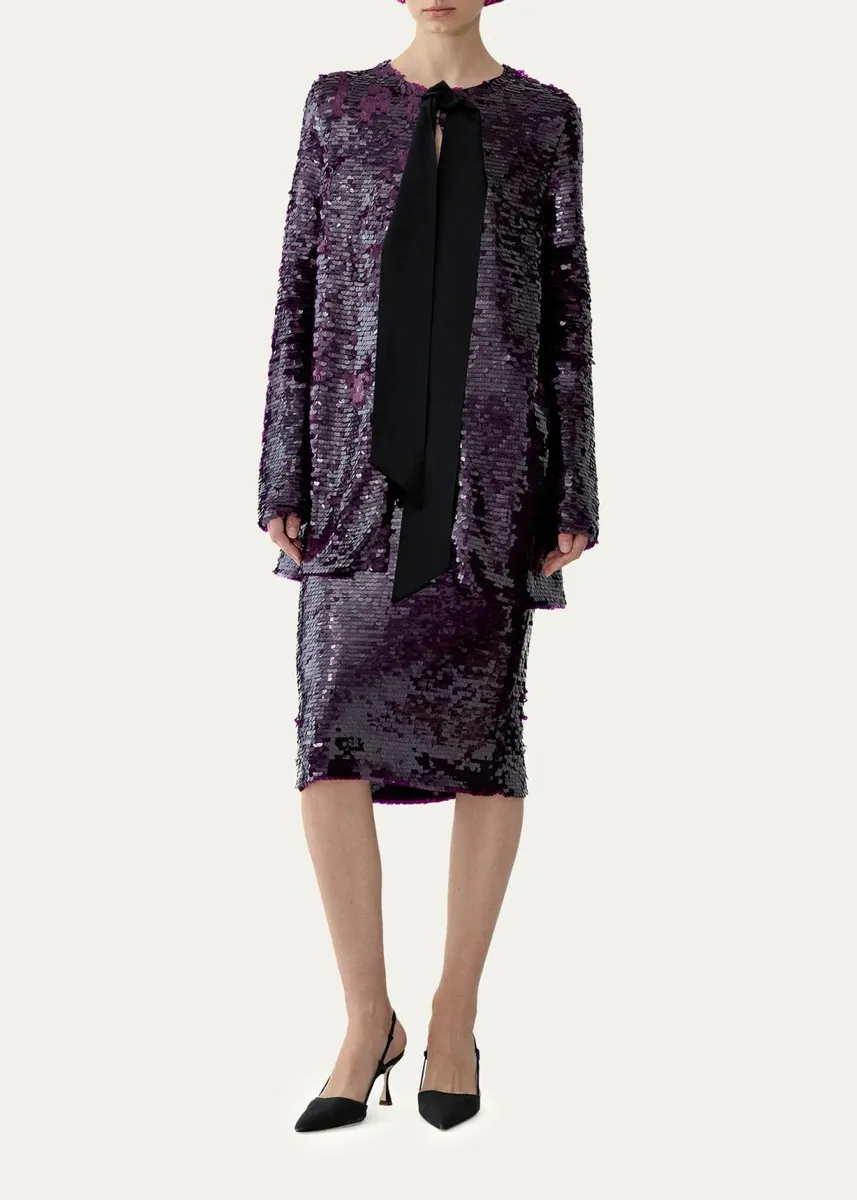 Carolina Herrera Embellished Knit Pencil Skirt | Thumbnail 5