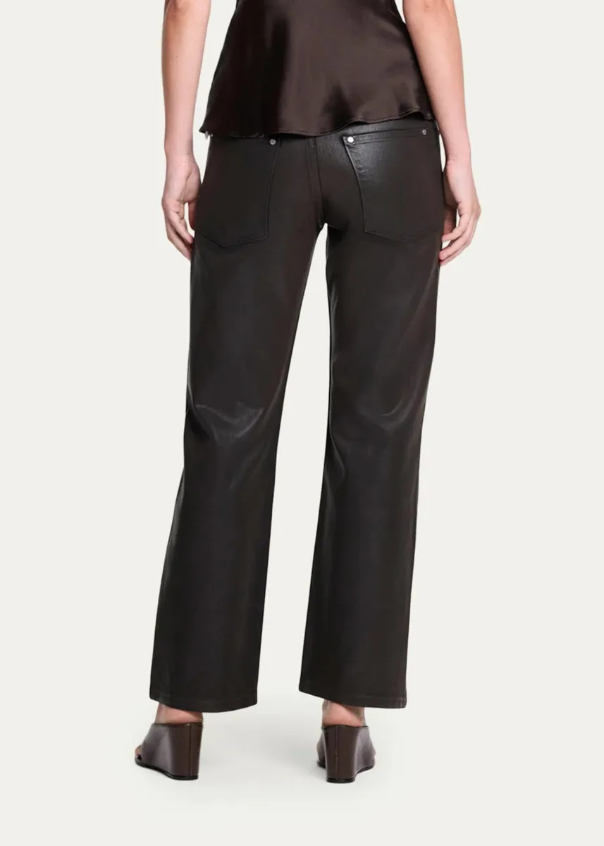 TWP Kent Coated Denim Straight-Leg Jeans | Thumbnail 3