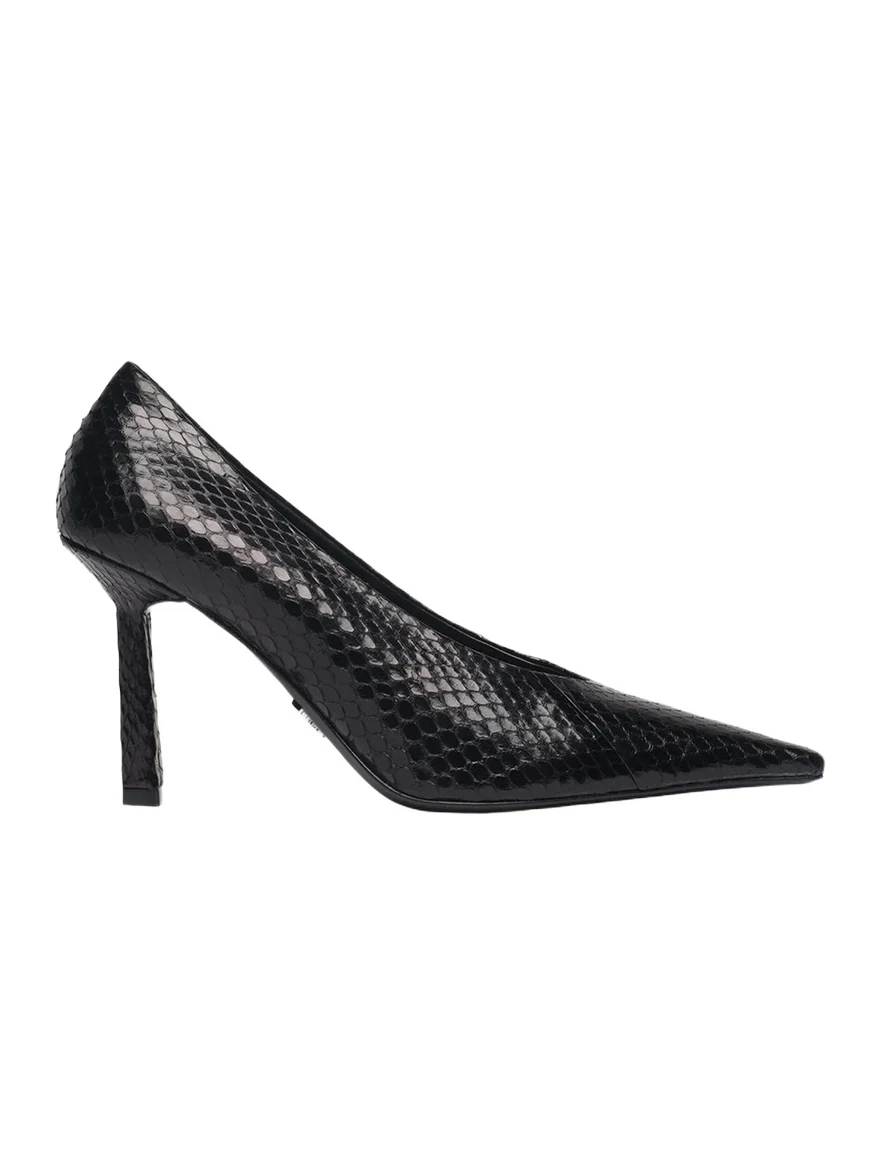 Prada 90MM Snake-Embossed Leather Pumps