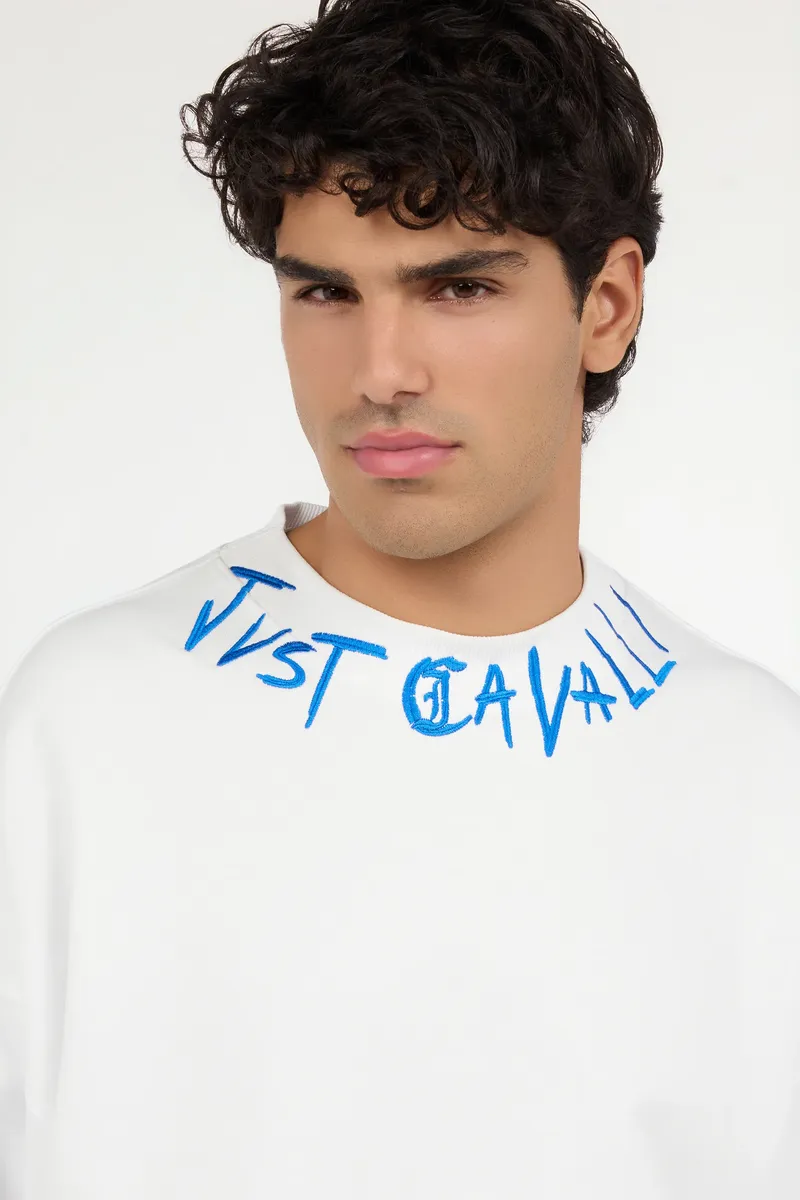 Roberto Cavalli Cotton sweatshirt with graffiti logo | Thumbnail 4 Roberto Cavalli Cotton sweatshirt with graffiti logo | Thumbnail 4